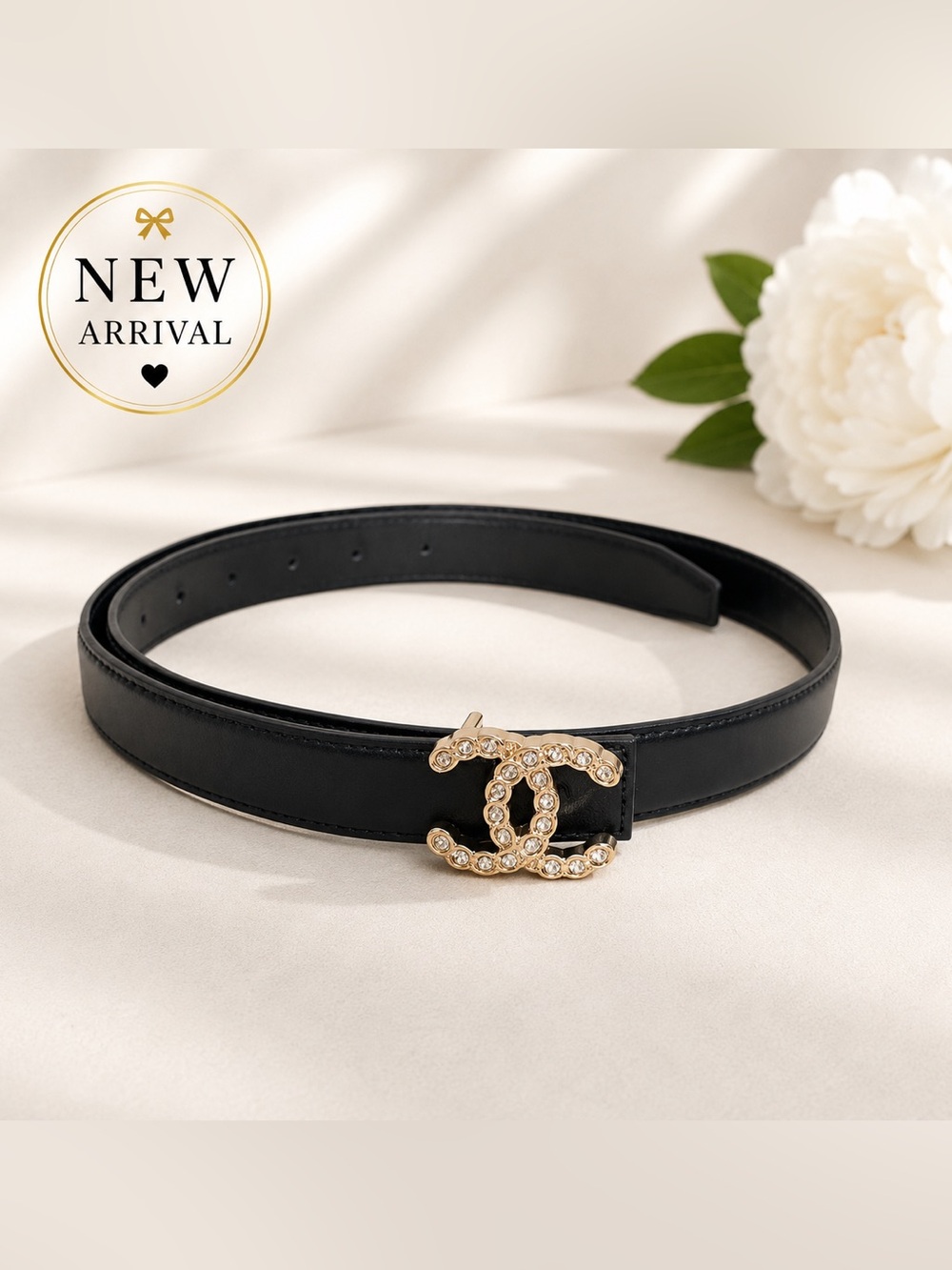 🖤 Black Crystal Buckle Belt 🖤